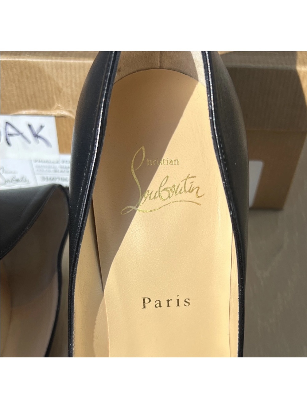 NWB Christian Louboutin Pigalle Follies 100 Black Pointed Toe Pump EU 38 / US 8 - Picture 6 of 7